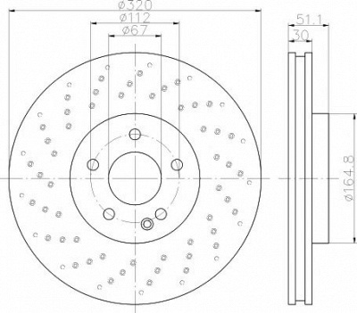 HELLA PAGID 8dd355120351 -  Тормозной диск